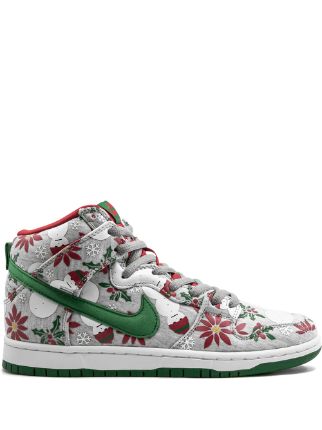 Nike Dunk SB High Concepts "Ugly Christmas Sweater" Grey