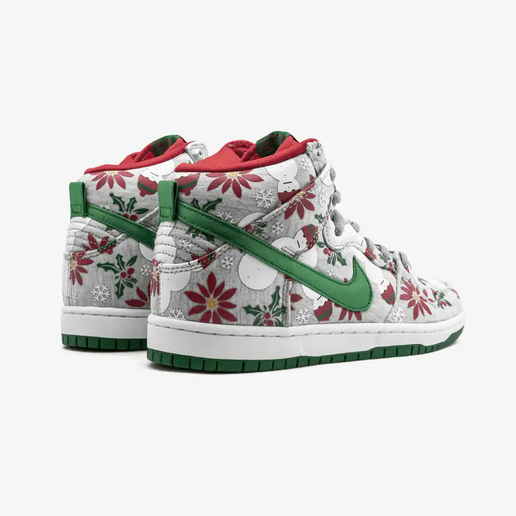 Nike Dunk SB High Concepts "Ugly Christmas Sweater" Grey