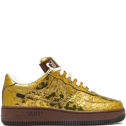 Nike Air Force 1 Low Louis Vuitton By Virgil Abloh Metallic Gold