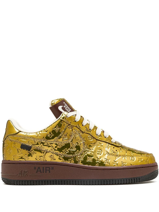 Nike Air Force 1 Low Louis Vuitton By Virgil Abloh Metallic Gold