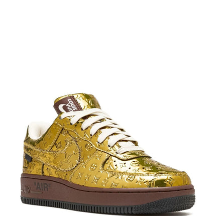 Nike Air Force 1 Low Louis Vuitton By Virgil Abloh Metallic Gold