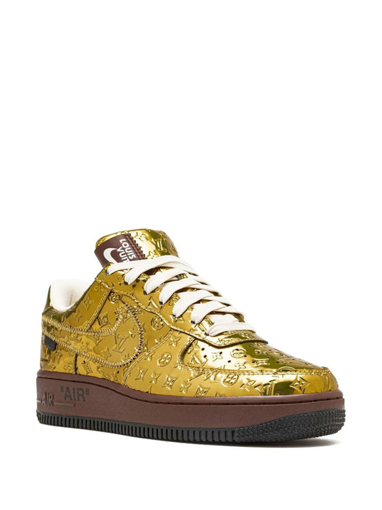 Nike Air Force 1 Low Louis Vuitton By Virgil Abloh Metallic Gold