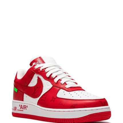 Louis Vuitton Nike Air Force 1 Low By Virgil Abloh White Red