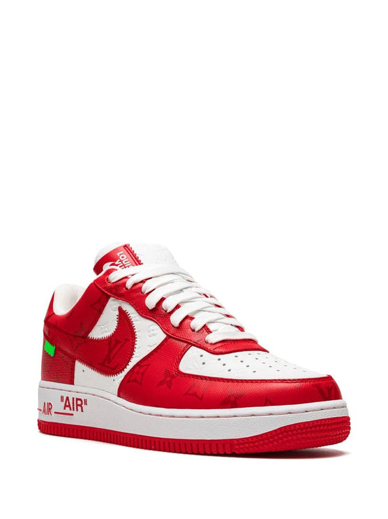 Louis Vuitton Nike Air Force 1 Low By Virgil Abloh White Red