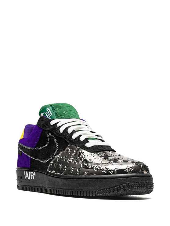 Louis Vuitton Nike Air Force 1 Low By Virgil Abloh Black Metallic Silver