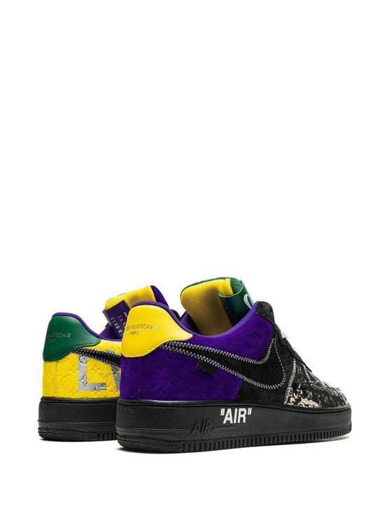 Louis Vuitton Nike Air Force 1 Low By Virgil Abloh Black Metallic Silver